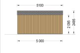 Domek ogrodowy drewniany TINA (44 mm + elewacja, z izolacją), 5x4 m, 15 m² specification 4