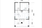 Domek letniskowy drewniany AGATA S (34 mm + elewacja) z antresolą, 39 m² specification 1