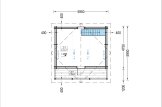 Dom drewniany letniskowy LIVINGTON (44+44 mm, z izolacją), 50 m² specification 2