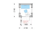 Domek ogrodowy drewniany EMMY (34 mm + elewacja), 2x2 m, 4 m² specification 1