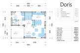 Dom drewniany letniskowy DORIS (44+44 mm), 80 m² specification 1