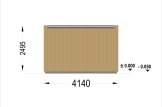 Sauna ogrodowa zewnętrzna DELLA (34 mm + elewacja), 2,6 x 2,1 m, 3,8 m², taras 3 m² specification 3