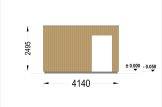 Sauna ogrodowa zewnętrzna DELLA (34 mm + elewacja), 4,6 x 2,6 m, 9,3 m², taras 6,7 m² specification 4