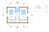 Dom drewniany całoroczny DORIS (44+44 mm, z izolacją PLUS), 80 m² specification 2