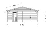 Garaż drewniany MULTI (44 mm) 4x6 m, z wiatą 5,5x6 m specification 3