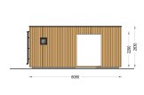Domek ogrodowy drewniany INES PLUS z tarasem w kształcie litery L (34 mm + elewacja), 6x6 m, 36 m² specification 3