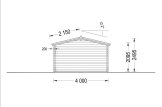 Garaż drewniany CLASSIC (44 mm), 4x7,5 m, 30 m² specification 4