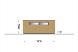Garaż drewniany SILVIA F (34 mm + elewacja), 6x6 m, 36 m² specification 3