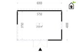 Domek ogrodowy drewniany PREMIUM (paneli SIP), 6x4 m, 24 m² specification 1