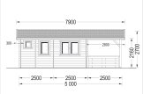 Sauna ogrodowa zewnętrzna ELDA (44 mm), 5x7.5 m, 25 m² (4 pomieszczenia), taras 12 m² specification 3