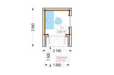 Domek ogrodowy drewniany PIA (34 mm + elewacja, z izolacją), 2x2 m, 4 m² specification 1