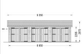 Garaż drewniany trzystanowiskowy TRIO (44 mm), 9x6 m, 54 m² specification 2