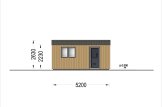 Garaż drewniany SILVIA (34 mm + elewacja), 3,2x5,2 m, 16,6 m² specification 3
