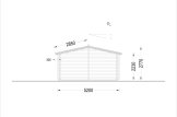 Dom drewniany całoroczny HYMER (44+44 mm, z izolacją), 42 m² - z tarasem 10 m² specification 2