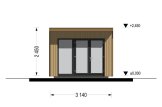 Domek ogrodowy drewniany EVELIN (34 mm + elewacja), 3x3 m, 9 m² specification 2