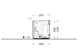 Sauna ogrodowa zewnętrzna OKO (34 mm + elewacja), 2.3x2.3 m, 4.1 m² specification 6