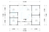Dom drewniany letniskowy UZES F (44 mm), 70 m² specification 1