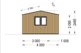 Domek ogrodowy drewniany TINA (34 mm + elewacja, z izolacją), 4x4 m, 12 m² specification 5