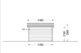 Garaż drewniany MODERN (44 mm), 3,6x5,4 m, 20 m² specification 4