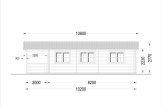 Dom drewniany całoroczny HYMER (44+44 mm, z izolacją), 42 m² - z tarasem 10 m² specification 3