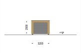 Garaż drewniany SILVIA F (34 mm + elewacja), 3,2x5,2 m, 16,6 m² specification 2