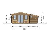 Domek ogrodowy drewniany ISLA (34 mm), 6x5 m, 18 m² - z tarasem 7 m² specification 2
