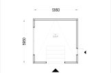Garaż drewniany SILVIA F (34 mm + elewacja), 6x6 m, 36 m² specification 1