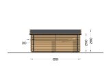 Garaż drewniany dwustanowiskowy MODERN (44 mm), 6x5 m, 30 m² specification 4