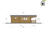 Domek letniskowy drewniany ARGO (44 mm), 35 m² - z tarasem 8 m² specification 5