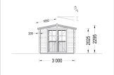 Domek ogrodowy drewniany PETER (34 mm), 3x3 m, 9 m² specification 2