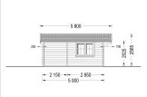 Domek ogrodowy drewniany NINA (44 mm), 5x5 m, 25 m² specification 3
