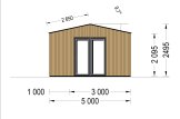 Domek ogrodowy drewniany TINA (34 mm + elewacja, z izolacją), 5,5x5 m, 22 m² specification 3
