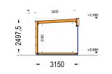 Domek ogrodowy drewniany PREMIUM L (44 mm + elewacja, z izolacją PLUS), 3x3 m, 9 m² specification 6