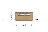 Garaż drewniany SILVIA F (34 mm + elewacja), 3,2x5,2 m, 16,6 m² specification 3
