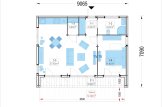 Dom drewniany letniskowy KAYA 1 (44 mm + elewacja), 48 m² specification 1