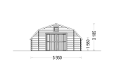 Garaż drewniany TEXAS (44 mm), 6x6 m, 36 m² specification 2