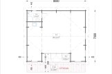 Domek letniskowy drewniany MILA (44 mm), 8x7 m, 56 m² specification 1