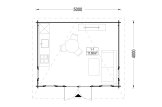 Domek ogrodowy drewniany ESSEX (34 mm), 5x4 m, 18 m² specification 1