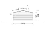 Domek ogrodowy drewniany WISSOUS (44+44 mm, z izolacją), 5x5 m, 25 m² specification 4
