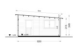 Garaż drewniany MODERN (34 mm), 3,6x5,4 m, 20 m² specification 6