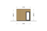 Domek ogrodowy drewniany PREMIUM (34 mm + elewacja), 5x3 m, 15 m² - z tarasem 9 m² specification 3