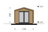 Domek ogrodowy drewniany EMMY (34 mm + elewacja), 3x3 m, 9 m² specification 3