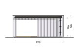 Domek ogrodowy drewniany INES z tarasem (34 mm + elewacja), 6x3 m, 18 m² specification 4