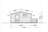 Domek letniskowy drewniany ALTURA (44 mm), 31 m² - z tarasem 8 m² specification 3