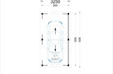 Wiata garażowa drewniana na 1 samochód LUNA ze ścianą boczną, 3,2x6 m specification 1