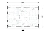 Dom drewniany letniskowy GRETA (44+44 mm), 54 m² specification 1