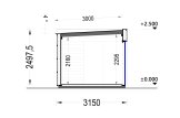 Domek ogrodowy drewniany PREMIUM (34 mm + elewacja), 3x3 m, 9 m² specification 6