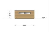 Garaż drewniany SILVIA F (34 mm + elewacja) 4x6 m, z wiatą 6x6 m specification 3