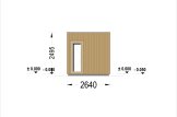 Sauna ogrodowa zewnętrzna DELLA (34 mm + elewacja), 6,1 x 2,6 m, 12.5 m² specification 2