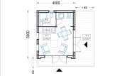 Domek letniskowy całoroczny SOPHIA (34 mm + elewacja, z izolacją PLUS), z antresolą, 20 m² specification 1